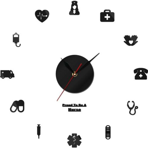 Proud To Be A Nurse 3d DIY Acrylic Mirror Stickers Hospital Pharmacy Decor International Nurses Day Gift For Doctor Nurse