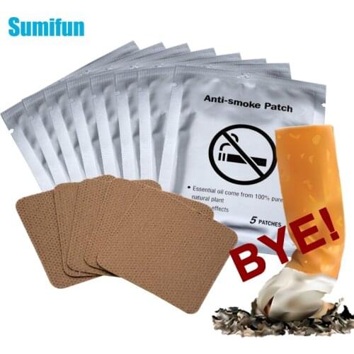 40pc/8bags Sumifun Chinese Herbal Medical Plaster Stop Quit Smoking Cessation Pad 100% Natural Ingredient Anti Smoke Patch D2052