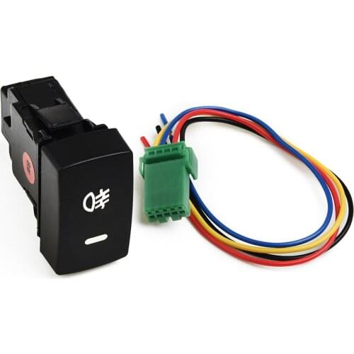 5Pin Car Light Switch On/Off LED Push Button Fog Lamps Switches With Cable For Honda FIT Civic Accord CRV