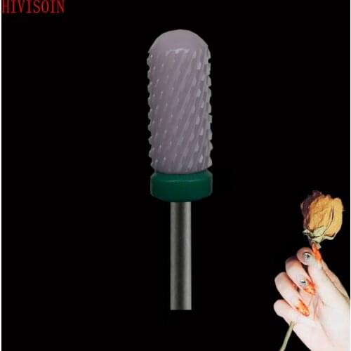 5Pcs Black Ceramic Nail Drill Bit - Small Rounded Top Bit - C(2025.060)