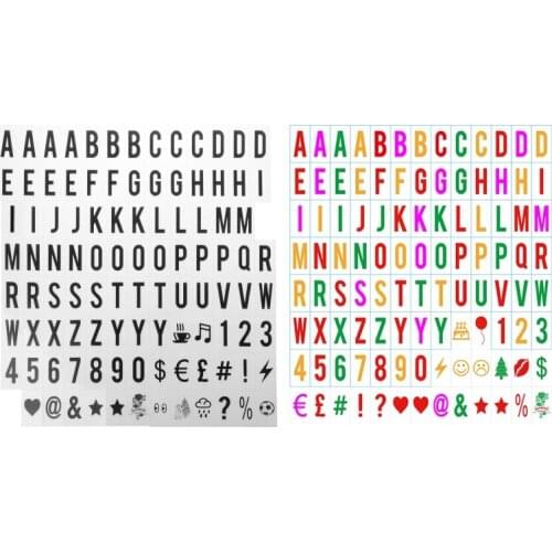 65.4x35mm Cinematic Lightbox Replacement Letters & Numbers Signs for A4 Light Up