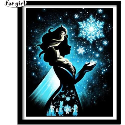 Snow Princess Queen Snowflake Diamond Painting 5D Diy Diamond Embroidery Handmade Cross Stitch Cartoon Rhinestone Home Decor