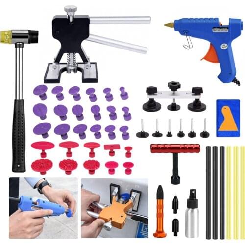 Car tools инструменты Paintless Hail Removal Dent Lifter T-Bar Tools Glue Gun Car Body Repair Kit набор инструментов