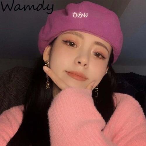 British Vintage Beret Women Wool Hats For Elegant lady Winter Female Cotton Hats Vintage Octagonal Casual Boina Autumn Girl Cap