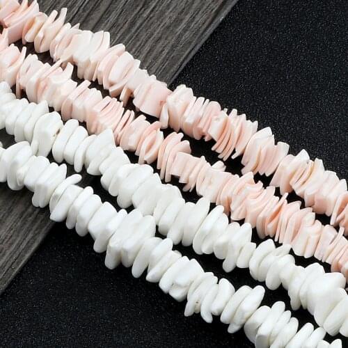 New Pink White Freshwater Shell Beads Chip Mother of Pearl Beads For Necklace Bracelet Jewelry Making DIY Accessries wholesale