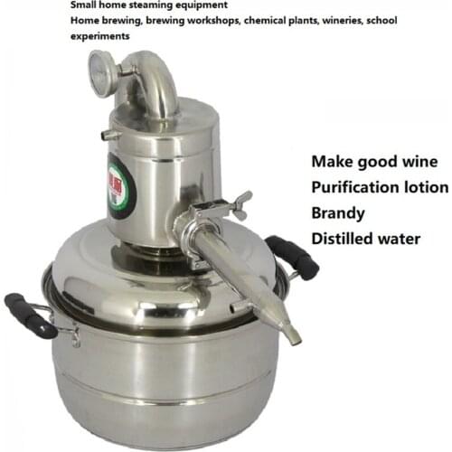 10L DIY Wine Maker Household Wine Brewing Machine Liquor Distillation Pure Pot Stainless Steel