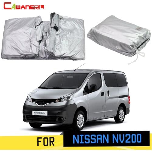 Cawanerl Full Car Cover MPV Outdoor Sun Rain Snow Scratch Protection Cover With Password Lock For Nissan NV200 2010-2019