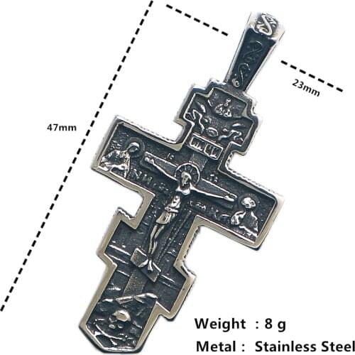 Unisex 316L Stainless Steel Newest Cross Pendant Free Chain