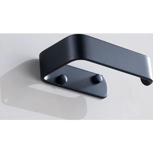 Black Toilet Paper Holder Space Aluminum Paper Towel holder WC Kitchen Paper Roll Holder Bathroom Hardware