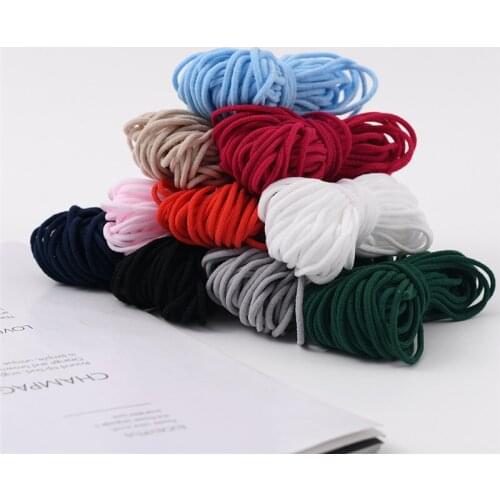 3MM Colorful Mask Elastic Rubber Band String Mask Ear Hanging Rope Round Elastic Band Cord DIY Crafts Sewing Garment Accessories