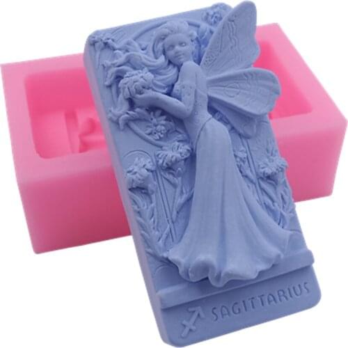Flower Girl Design Silicone Soap Mold Cake Mold Decorating Resin Craft Aromatherapy Gypsum Silicone Mold