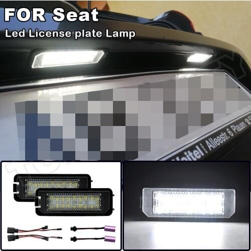 For Seat Altea Exeo/ST Ibiza Leon Leon4 2006-up 12V LED Number License Plate Light Lamps Canbus No Error White Auto LED Lamps