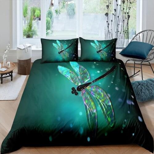Home Textiles Luxury 3D Butterfly Print Duvet Cover Set 2/3 Pcs Pillowcase Kids Bedding Set AU/EU/UK/US Queen and King Size