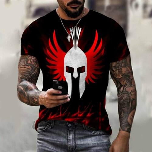 T-shirt 2021 mens 3D summer breathable all-match casual short sleeve T-shirt mens cool essential polyester material