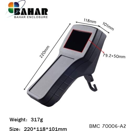 Handheld plastic enclosure for electronic project diy PLC instrument shell with window cut out junction box 220*118*101mm