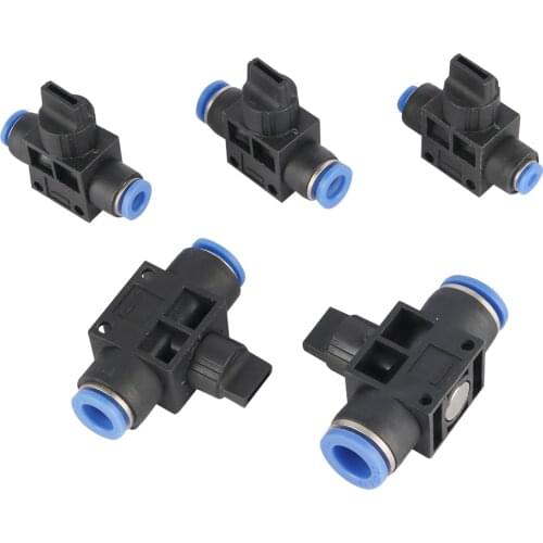 4mm/6mm/8mm/10mm/12mm Push In Type Manual Waterstop Valve Garden Water Irrigation System Flow Limiting Speed Control Switch