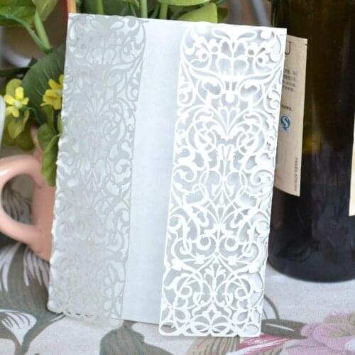 Laser cut luxury wedding party decoration customized colorful invitation card