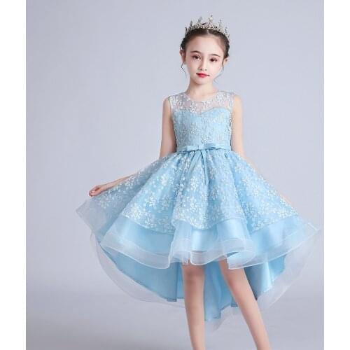 Summer Floral Wedding Dresses for Girls Party Evening Princess Dress for Childrens Ceremony Senior Girls Dresses Kids Clothes