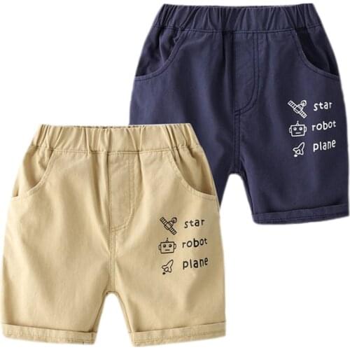 2021 Summer New Boys Shorts Letter Printing Short Pants For Boys Casual Shorts Cotton Breathable Childrens Clothing 2-10Y