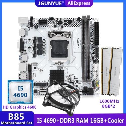 Intel Core I5-4690 Processor B85 Motherboard LGA 1150 Set Kit With DDR3 16GB 2*8G Desktop RAM Mini-itx Plate B85I-PLUS