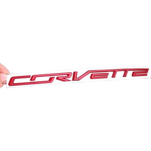 Matte Red CORVETTE Car Rear Trunk Lid Nameplate Letter Emblem Badge for Chevrolet C7