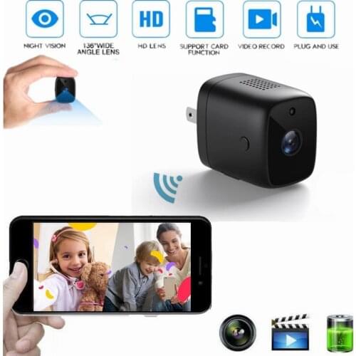 HD wifi Mini Camera USB Charger micro camera Security Cam IP Hotspot Night Vision Security Loop Recording Micro Small Cam Espia