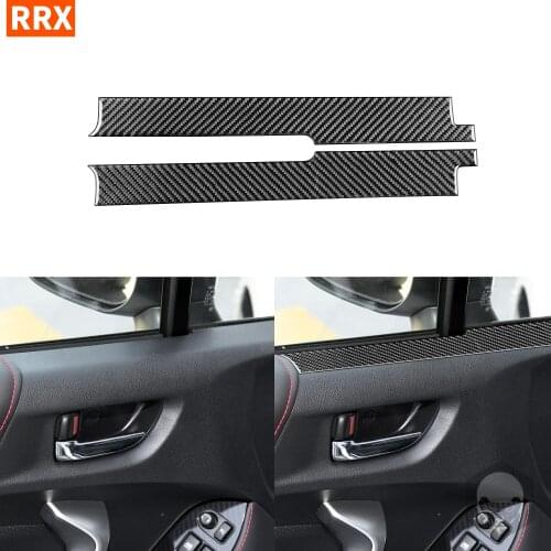 For Toyota GT 86 FT86 Subaru BRZ 2016 2017 2018 2019 2020 Carbon Fiber Sticker Door Window Decorative Strips Car Trim