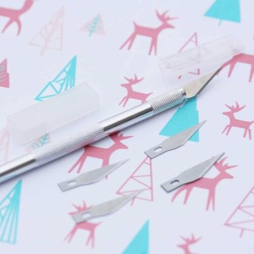 1 Set Caving Knife Metal Precision Cutting Hobby Engraving Knife Sculpture Knife Tools Fondant Cake Cutter Baking Tools