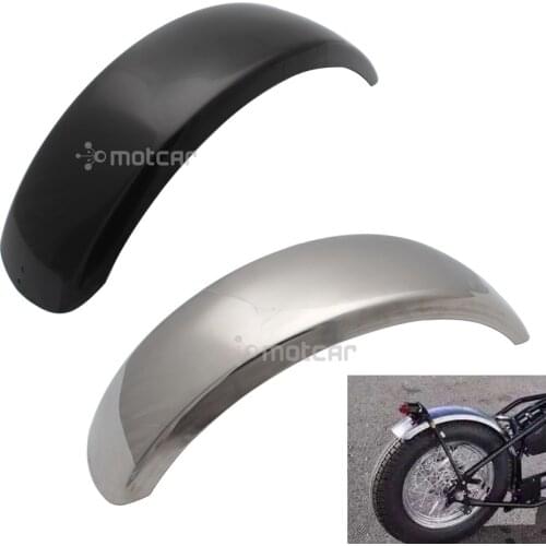 15.6cm Flat Motorcycle Rear Stainless Steel Fender Flares Trailer MudGuard Flaps Splash for Harley Bobber Chopper VTX400/600 DS