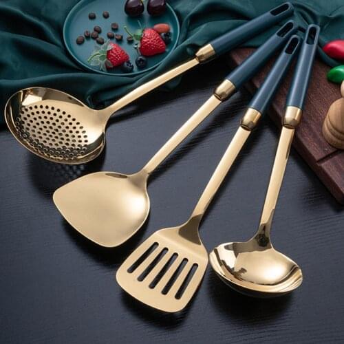 Portable Stainless Steel Turner/Ladle/ Soup Spoon/Spatula/Colander Non-stick kitchen Cooking Tool Cookware utensilios de cocina