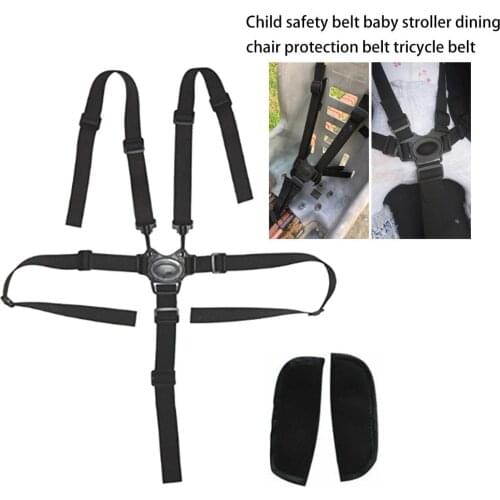 Baby Safety Belt 5 Point Harness Dining Feeding Chair Belts Baby Protection Universal Belt Lunch Seat Car Sleeping Fixed Belts