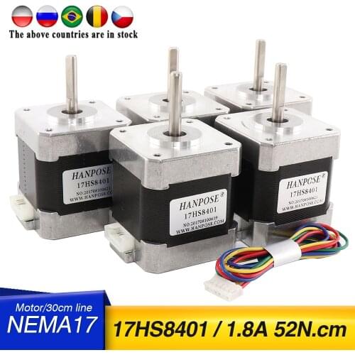 50pcs 42 motor 1.8A 17HS8401 stepper motor 4 lead Nema17 48mm for 3D printer spare parts