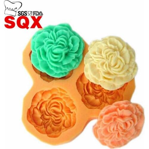 3 hole Flower Silicone Mold Molds, Cake Decorating Tools, Silicone Cake Mold Sugar Fondant Tools Candy Gumpaste Mold SQ15165