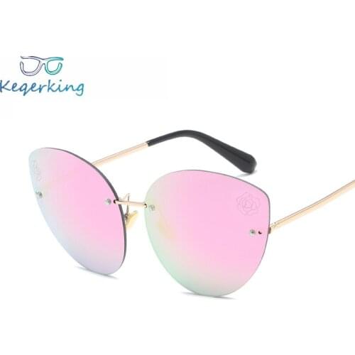 BRAND DESIGN Fashion Sunglasses 2018 Polarized Cat Eye Sun Glasses For Women Rhinestone Temple Rectangle Driving UV400 ZA-11