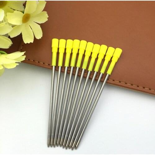 10 PCS New Ballpoint Pen Refills 82mm Blue And Black Ink Refill Material Escolar Diamond Pen Refills Metal Pens