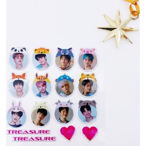 KPOP Treasure Jaehyuk Asahi Hyunsuk Jihoon Mashiho Yedam Haruto Yoshi Junkyu Jeongwoo Doyoung stickers bubble cartoon stickers