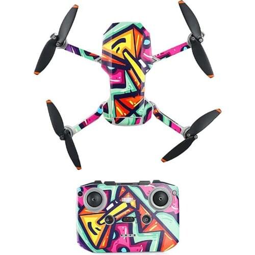 Waterproof PVC Stickers Drone Body Skin Protective Arm Remote Control Protector for DJI Mini 2 Drone Accessories