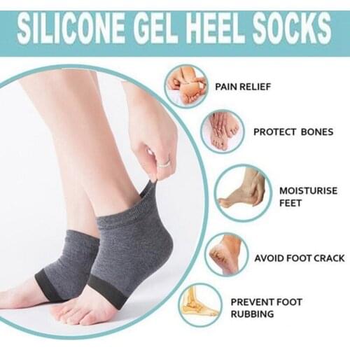 1pair New Gel Heel Socks Moisturing Spa Gel Socks Feet Care Cracked Foot Dry Hard Skin Protector Wholesale Or Retail
