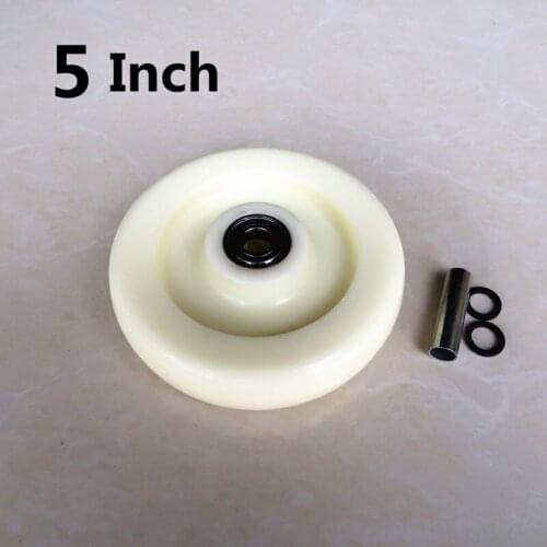 5 Inch Caster Medium White Nylon Single Wheel Wear-Resistant Load-Bearing Large Flatbed Driver Cart