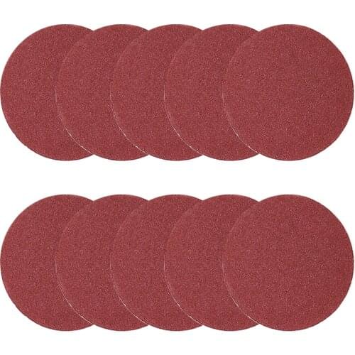 10Pcs Sand Paper 5inch Sanding Discs Drill Angle Grinder Mount Rubber Pad Sander with M14 Pad 60/80/120/240 Grit Abrasive Tools