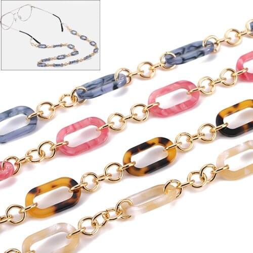 10pcs New Desige Hige Grade Eyeglasses Chain Glasses Holder Anti Slip Aluminum Acetate Eyewear Cord