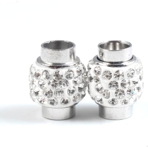 10pcs Drilled Magnetic Clasps Jewelry Findings Making DIY Connected Clasps Fit 5/6/7mm Leather Cord Necklace Bracelets Handmade