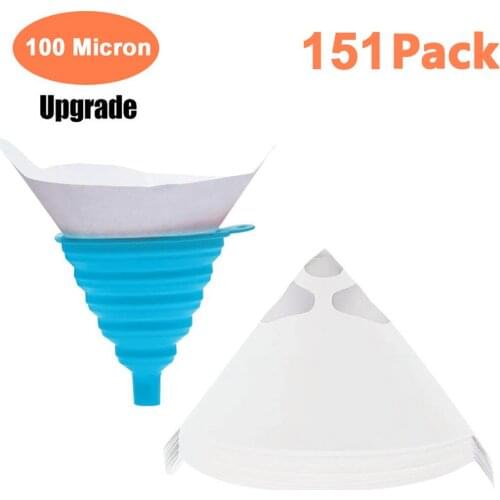 200/150pcs Disposable Filter Papers + 1pc Silicone Funnel Car Paint Spray Paint Filter Accessories