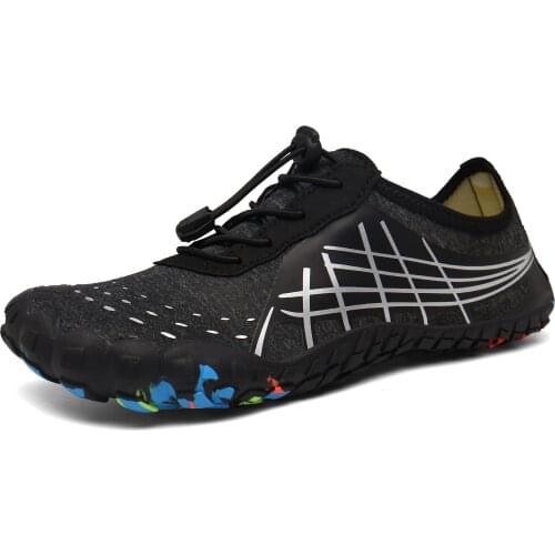 2021 Men Printed Aqua Shoes Swimming Fishing Upstream Beach Shoes Mesh Breathable Sport Shoes Male Water Wading Shoes Sneakers