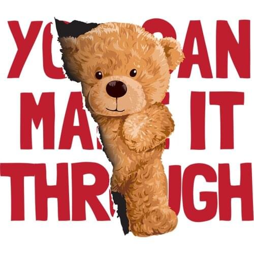 Three Ratels QC552 cute 3D Bear Home decoration nursery sticker refrigerator toilet laptop gift Decal