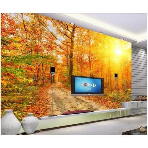 3d wallpaper custom photo Afternoon beam spilled into the deep forest decor living room 3d wall murals wallpaper for walls 3 d