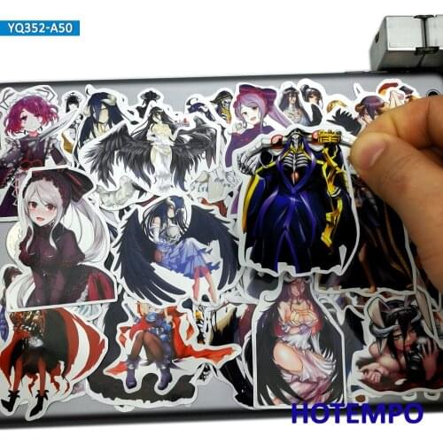 50pcs Anime Skull King of the Undead Bones Magic Makes Stickers Toys for Mobile Phone Laptop Luggage Skateboard Cartoon Stickers