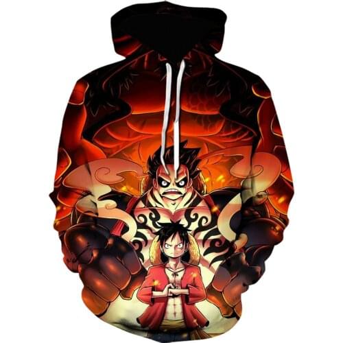 Anime One Piece Hoodies 3D Print Pullover Sweatshirt Monkey D Luffy Ace Sabo Shanks Law Battle hoodie Outfit Casual hoodies