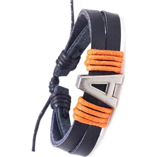 Vintage Alphabet Initial Letter Bracelets Bangles Letters Name Couple Initials Bracelet Unisex Love Gift