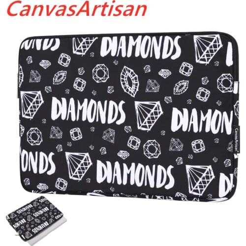 CanvasArtisan Brand Laptop Bag 11",12",13",14",15",13.3",Letter Trend Sleeve Case For Macbook Air Pro Notebook,Dropship V014